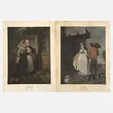 Pierre-Michel Alix, Paar Hamburger Trachten, Farbradierungen
