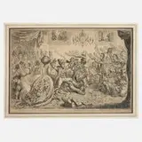 James Gillray, Karikatur auf Napoleon Bonaparte, Radierung