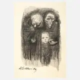 Käthe Kollwitz, "Bettelnde", Lithographie auf Bütten