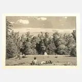 Georg Lührig, "Im Paradies", Farblithographie auf leichtem Karton