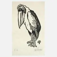 Otto Pankok, "Marabu", Holzschnitt