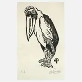 Otto Pankok, "Marabu", Holzschnitt