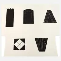 Hubert Kiecol, Geometrische Kompositionen, Holzschnitt