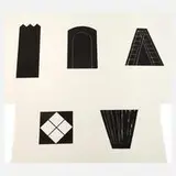 Hubert Kiecol, Geometrische Kompositionen, Holzschnitt