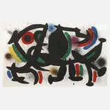 Abstrakte Komposition by Joan Miró, Farblithographie auf leichtem Karton, sold Mar 2025