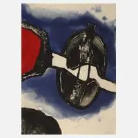 Fritz Winter, Abstrakte Komposition, Farbaquatintaradierung auf Velin