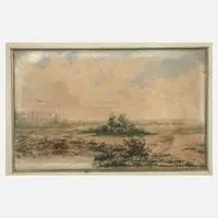 Karl Buchholz, Landschaft bei Weimar, Zeichnungen und Ölskizzen festzuhalten"
