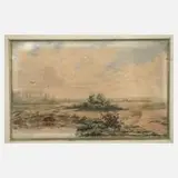 Karl Buchholz, Landschaft bei Weimar, Zeichnungen und Ölskizzen festzuhalten"