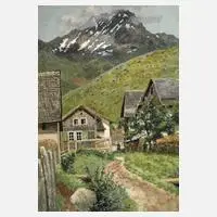 A. Gerhard, Frühling in Andermatt, Mischtechnik
