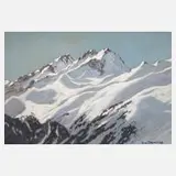 Eugen von Tarnóczy, "Bei Nauders – Ötztaler Alpen", Gouache auf leichtem Karton