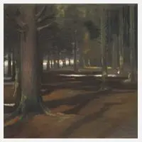 Ferdinand Brauer, Waldinneres, Pastelle