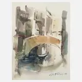 Manfred Feiler, In Venedig, Aquarell