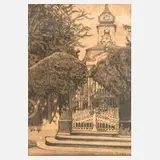 Theodor Schultze-Jasmer, Gohliser Schlösschen, 1911, Lithographie auf Papier