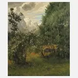 Friedrich Rudolf Zenker, Heckenrosen, Öl auf Leinwand