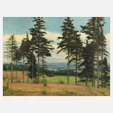 Albin Schlehahn, Spätsommer im Vogtland, 1931, Öl auf Leinwand
