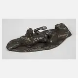 Bergmann, Wiener Bronze liegender Faun, Bronze