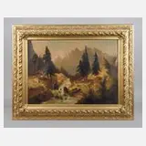 Adam Johann Braun, Hochgebirgslandschaft, Öl auf Leinwand