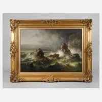 Theodor Köppen, Sturm an der Küste, 1893, Öl auf Leinwand