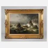 Theodor Köppen, Sturm an der Küste, 1893, Öl auf Leinwand