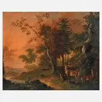 Magnus Brasch, »Rudel Edelwild«, Öl auf Leinwand und Keilrahmen