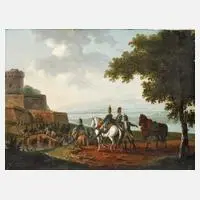 Carle Vernet, Einrückende Soldaten, Öl auf Holztafel