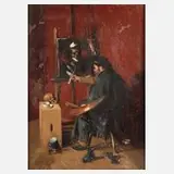 Adolf Wolf-Rotenhan, »Der Melancholiker«, Öl auf Karton