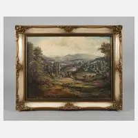 Hans Antlitz, Sommerlandschaft, Öl auf Leinwand