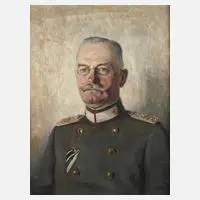 Hans James Berthold, Sächsischer Oberstleutnant, 1916, Öl auf Leinwand