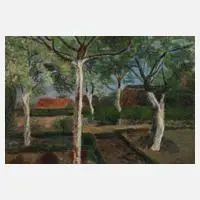 Anna Bornemann, »Obstgarten in Hummelsbüttel«, 1900, Öl auf Karton