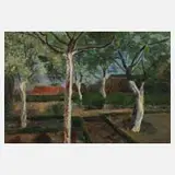 Anna Bornemann, »Obstgarten in Hummelsbüttel«, 1900, Öl auf Karton