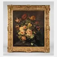 Josef Burger, Blumenstillleben, Öl auf Leinwand