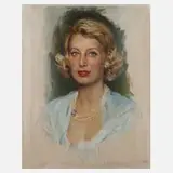 Boleswaw Jan Czedekowski, Damenportrait, 1964, Öl auf Leinwand und Keilrahmen