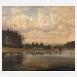 Hans Heinen, "Aprilwetter", 1919, Öl auf Sperrholzplatte