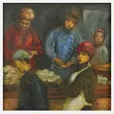 A. Hennig, "Honkong", Öl auf Leinwand