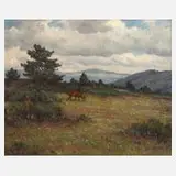 Maximilian Klein von Diepold, Äsende Rehe, Öl auf Leinwand