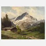 Erich Krüger, "Alpenhof bei Garmisch-Partenkirchen", Öl auf Leinwand