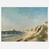 Heinz Mindermann, Küste von Norderney, Öl auf Hartfaser