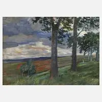 Hermann Paschold, »Stürmischer Tag«, Öl auf Karton