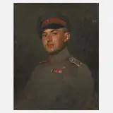 Heinrich Plühr, Soldatenbildnis, 1916, Öl auf Leinwand und Keilrahmen