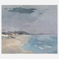 Ansicht Haffkrug an der Ostsee by Erik Pohl-Cammin, Acryl auf Leinwand, sold Feb 2025