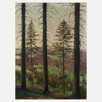 Carl Rang, Harzansicht, 1942, Öl auf Leinwand