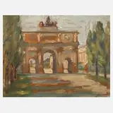 Paris Arc de Triomphe du Carrousel by Sander, Öl auf Karton, sold Feb 2025