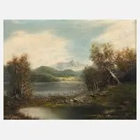 Karl Schmidbauer, »Am Griessee in Oberbayern«, Öl auf Leinwand