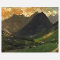 »Brandtal im Vorarlberg« by Friedrich Wirnhier, Öl auf Leinwand, sold Feb 2025