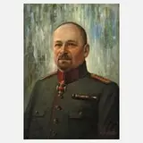 Adolf Hacker, Soldatenportrait, Öl auf Leinwand