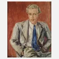 Christiansen, Expressives Herrenportrait, Öl auf Leinwand