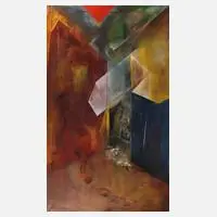 C. Katz, Kristalline Abstraktion, Mischtechnik auf Leinwand und Keilrahmen