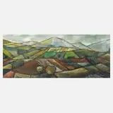 Alfred Traugott Mörstedt, Berglandschaft, Öl auf starker Pappe