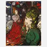 Michel-Marie Poulain, "Les Filles", 1958, Öl auf Hartfaserplatte