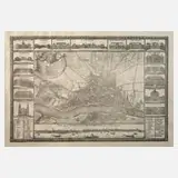 Giovanni Rizzi-Zannoni, Plan von Warschau, Kupferstich auf grobem Bütten